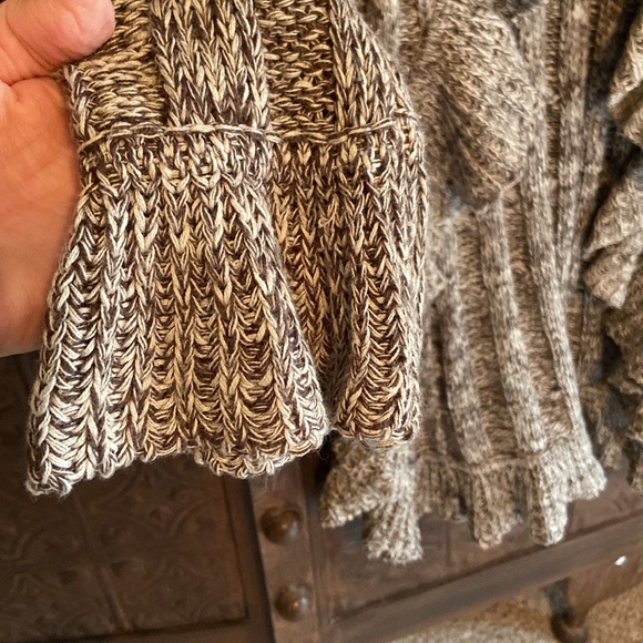 INC long ruffle cardigan sweater medium - Picture 4 of 10